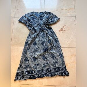 Cost Plus World Market Blue and White Maxi Dress OSFM